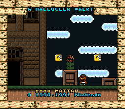 Super Mario World - A Halloween Walk Title Screen